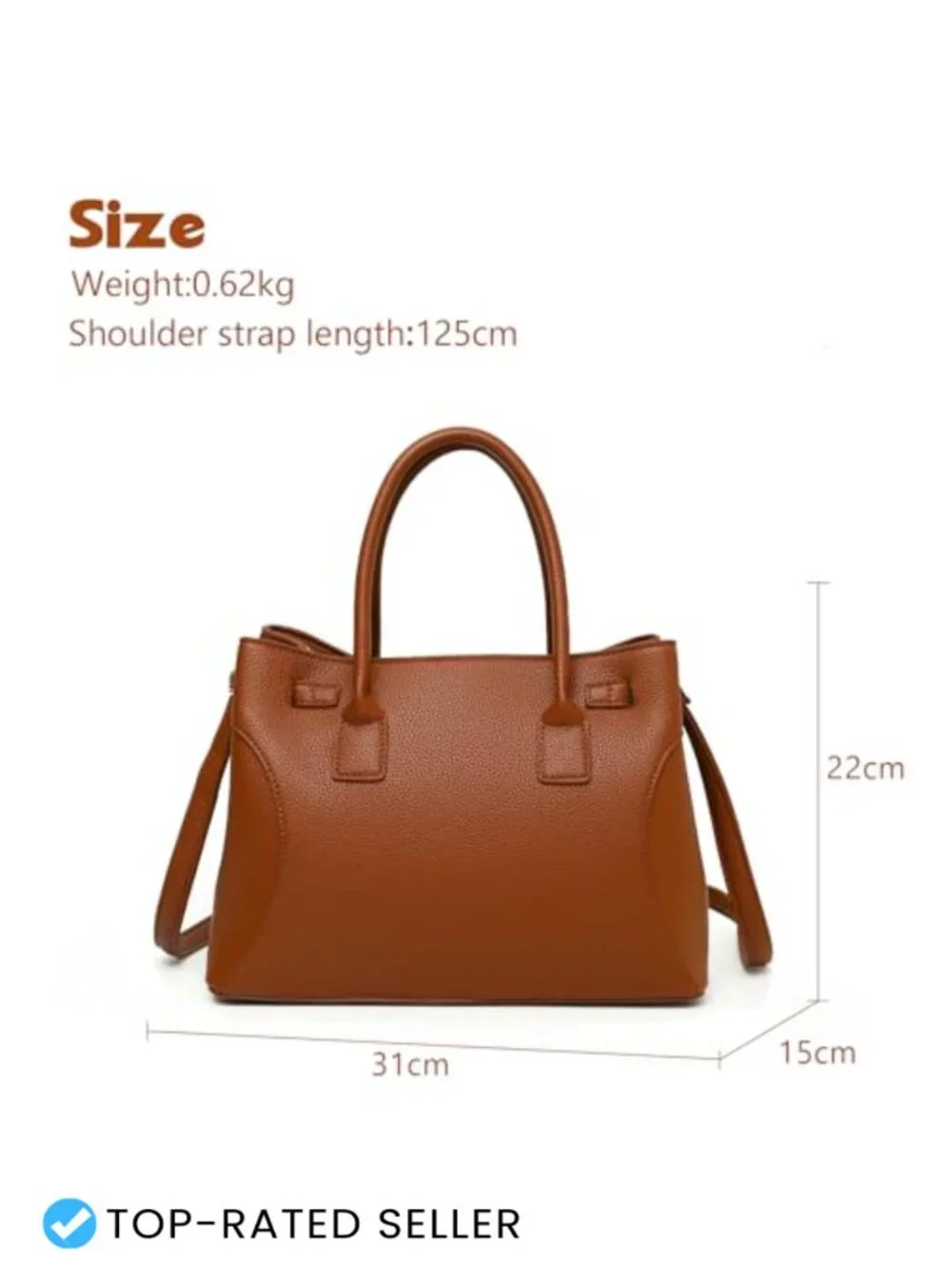Women's PU Leather Satchel Tote Handbag Top Handle Shoulder Crossbody Work Bag